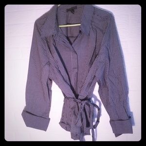 Lane Bryant Button Up Shirt with belt